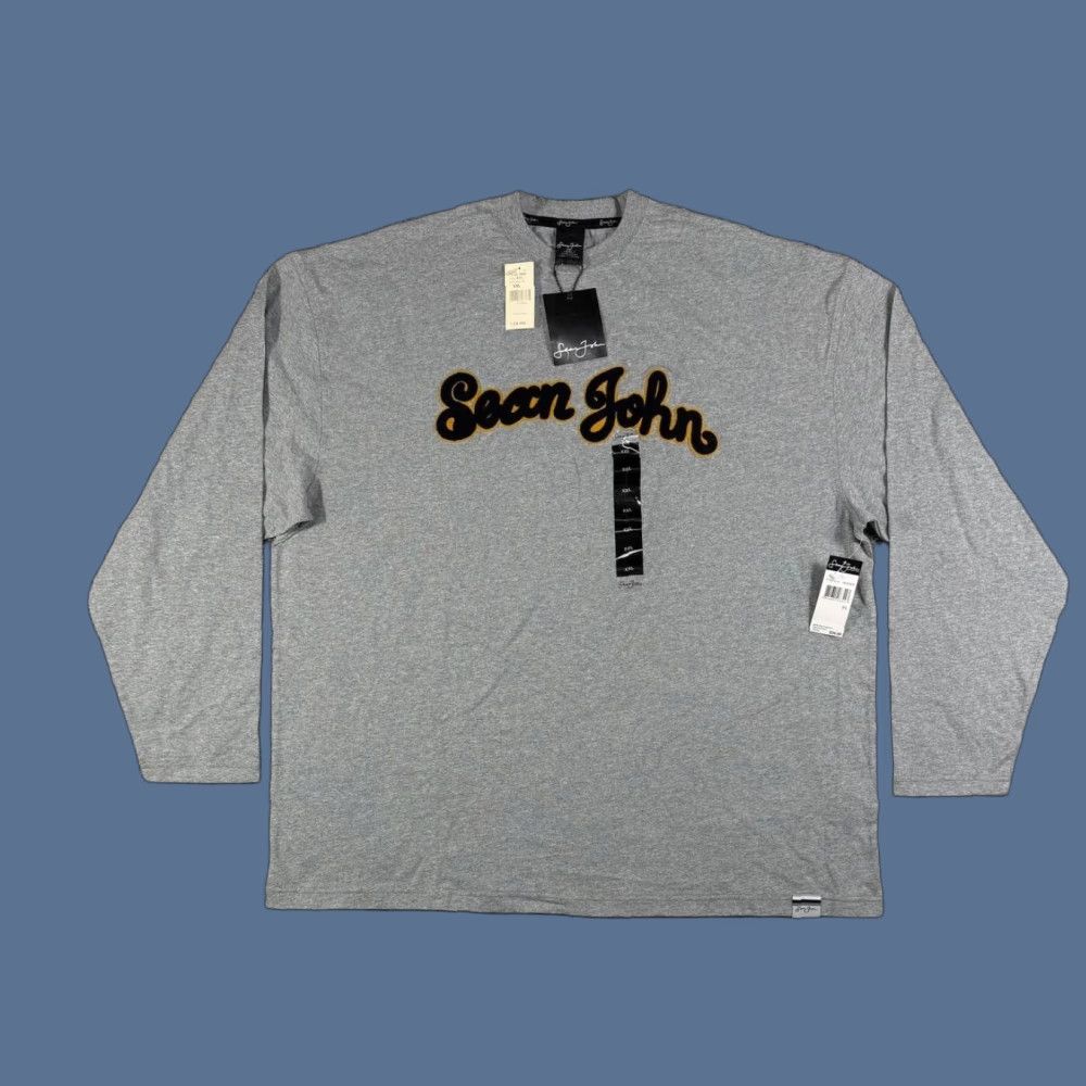 Sean John VINTAGE Sean John T-Shirt Long Sleeve 2XL Gray Embroidered Logo Hip Hop Skate Mens Size US XXL / EU 58 / 5 - 1 Thumbnail