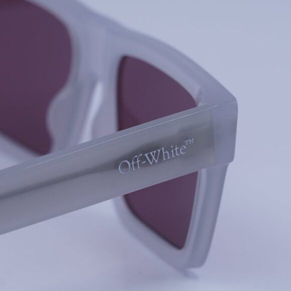 Off-White Off-White OERI109 LAWTON 0928 Sunglasses Grey Square Frame Size ONE SIZE - 5 Thumbnail