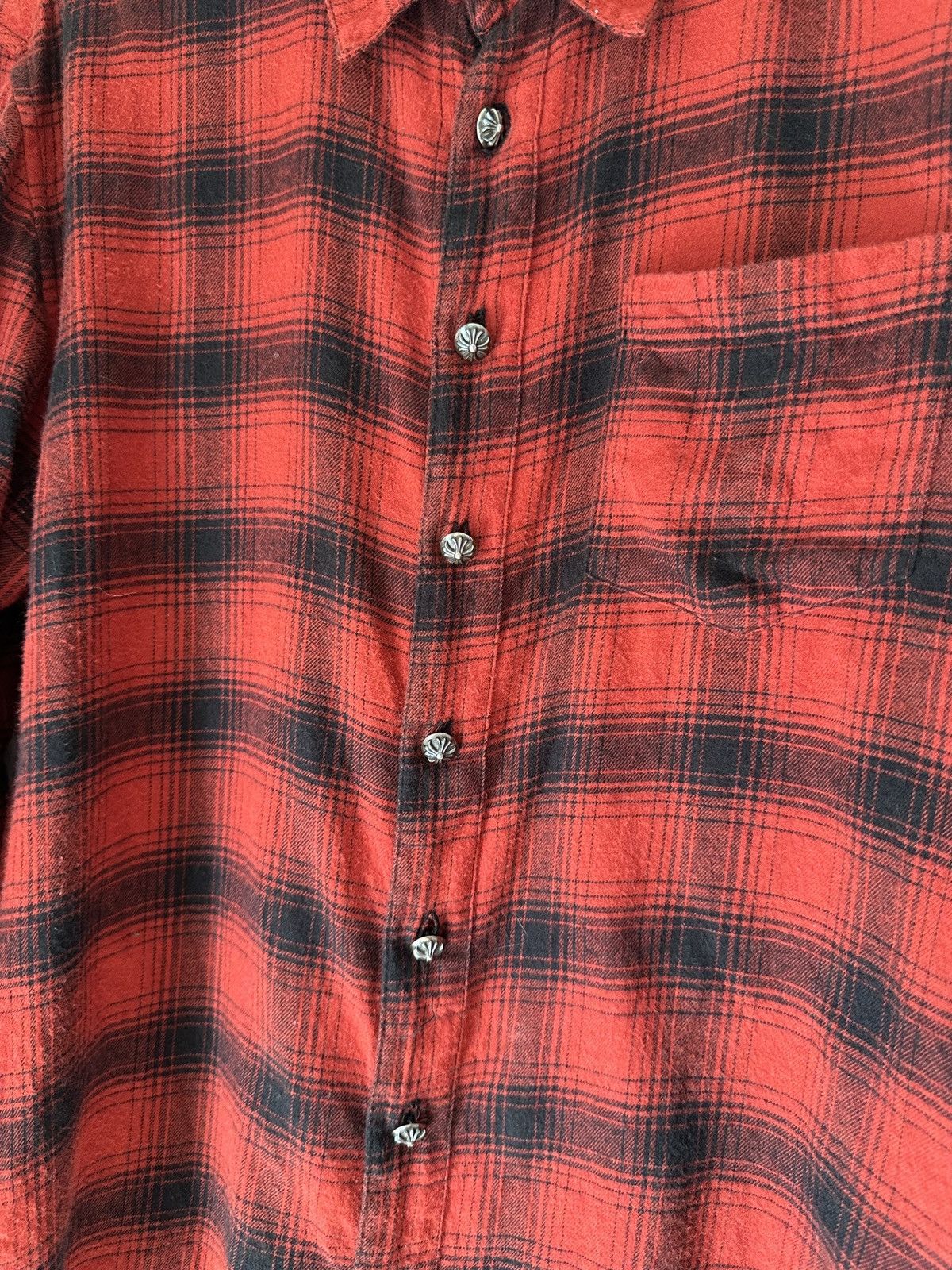 Chrome Hearts Chrome Hearts Red Leather Elbow Cross Flannel Size US M / EU 48-50 / 2 - 3 Thumbnail