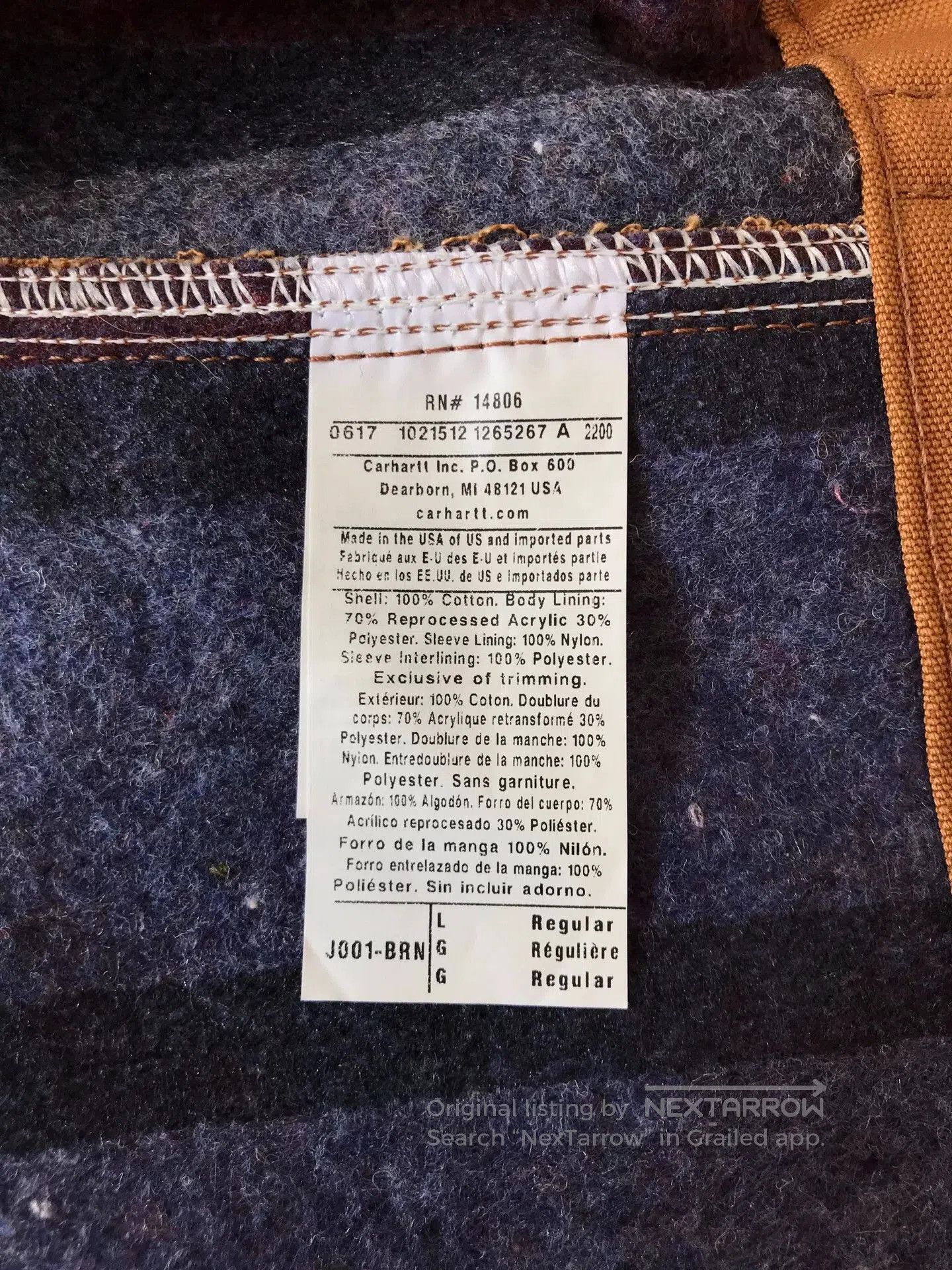 Carhartt Carhartt J001 Detroit Work Jacket. Size US L / EU 52-54 / 3 - 9 Thumbnail
