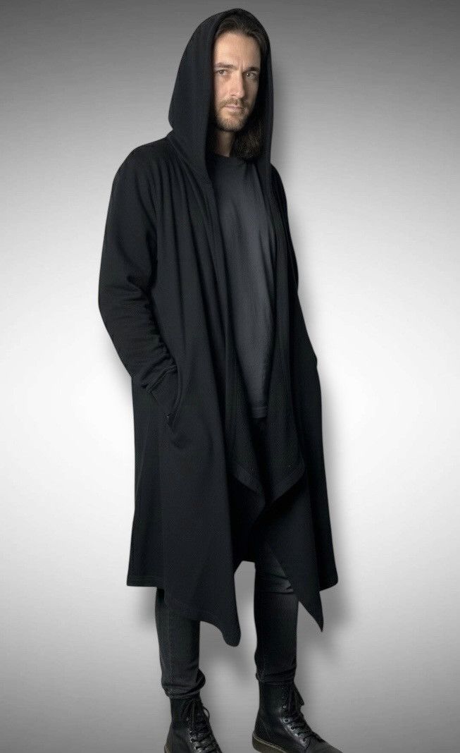 Zucca Zucca by Issey Miyake Asymmetrical Hooded Cloak Cardigan Size US L / EU 52-54 / 3 - 1 Thumbnail