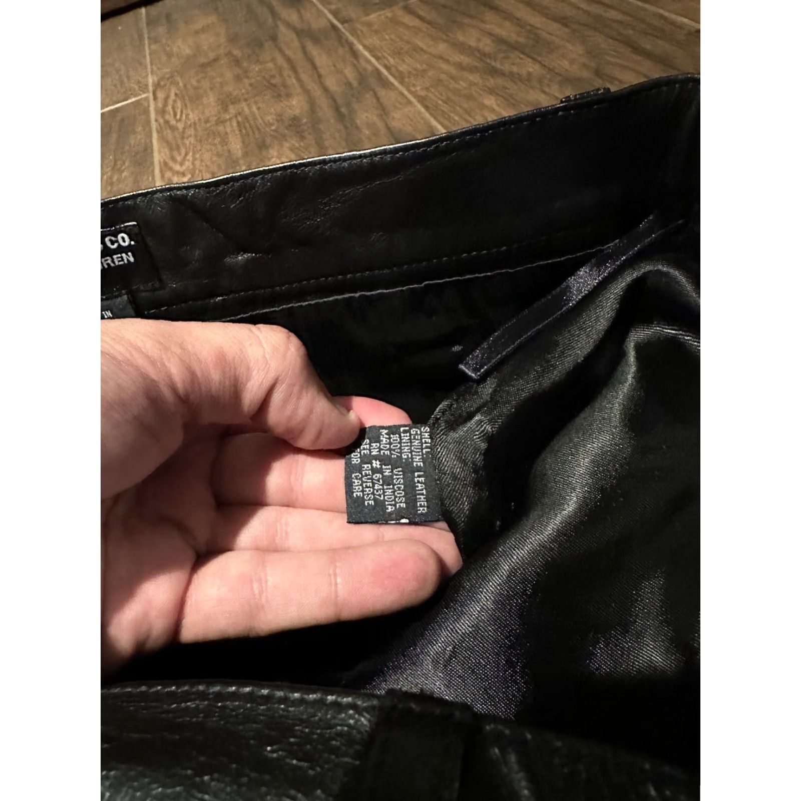 Ralph Lauren VTG Ralph Lauren Womens Pants Size 4 Leather Black Trouser Regular Straight High Rise 28in Inseam Size 27" / US 4 / IT 40 - 6 Thumbnail