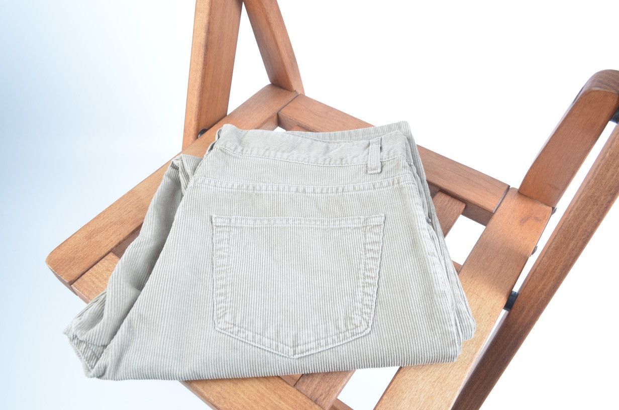 image of Vintage Helmut Lang Corduroy Pants Jeans Size 34 in Khaki, Men's