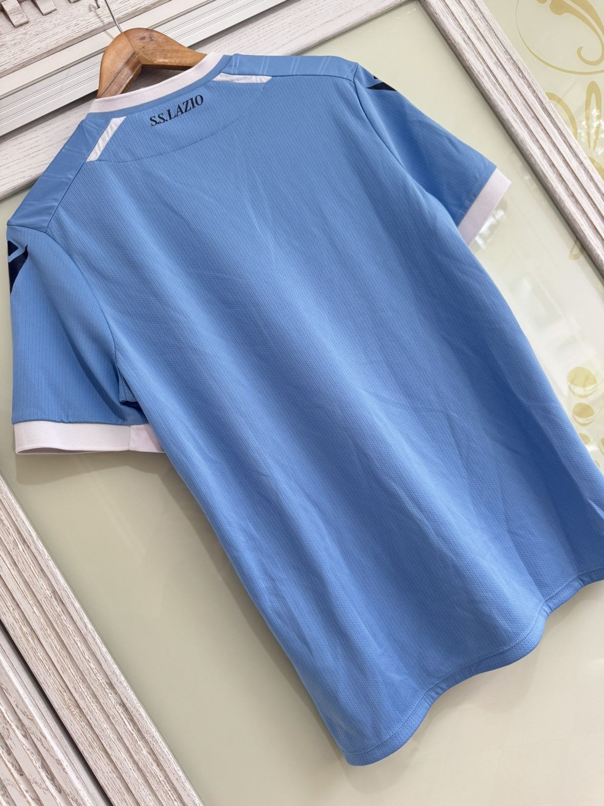 Macron Lazio 2021-2022 Home Soccer Jersey Football Kit Shirt Size US M / EU 48-50 / 2 - 9 Thumbnail