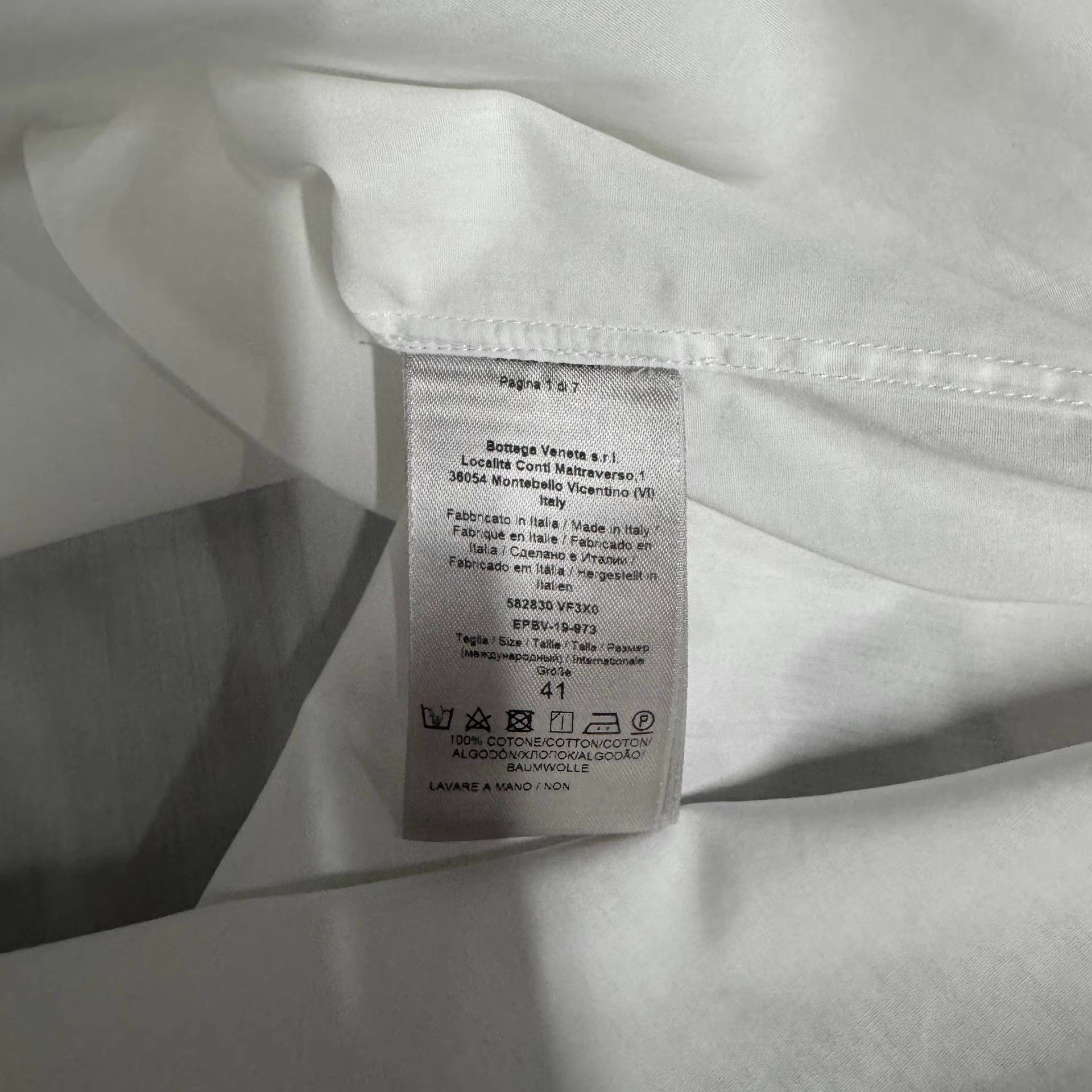 Bottega Veneta BV (Bottega Veneta) White Classic Long Sleeve Shirt Q10 Size US XS / EU 42 / 0 - 3 Thumbnail