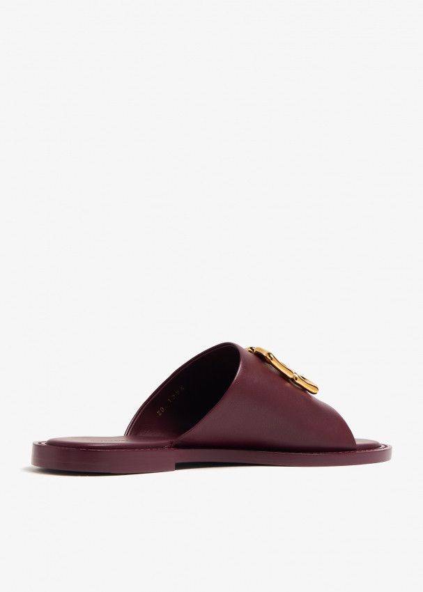 Givenchy o1srvl11e0325 4G Liquid Flat Mules in Burgundy Size US 7 / IT 37 - 3 Thumbnail