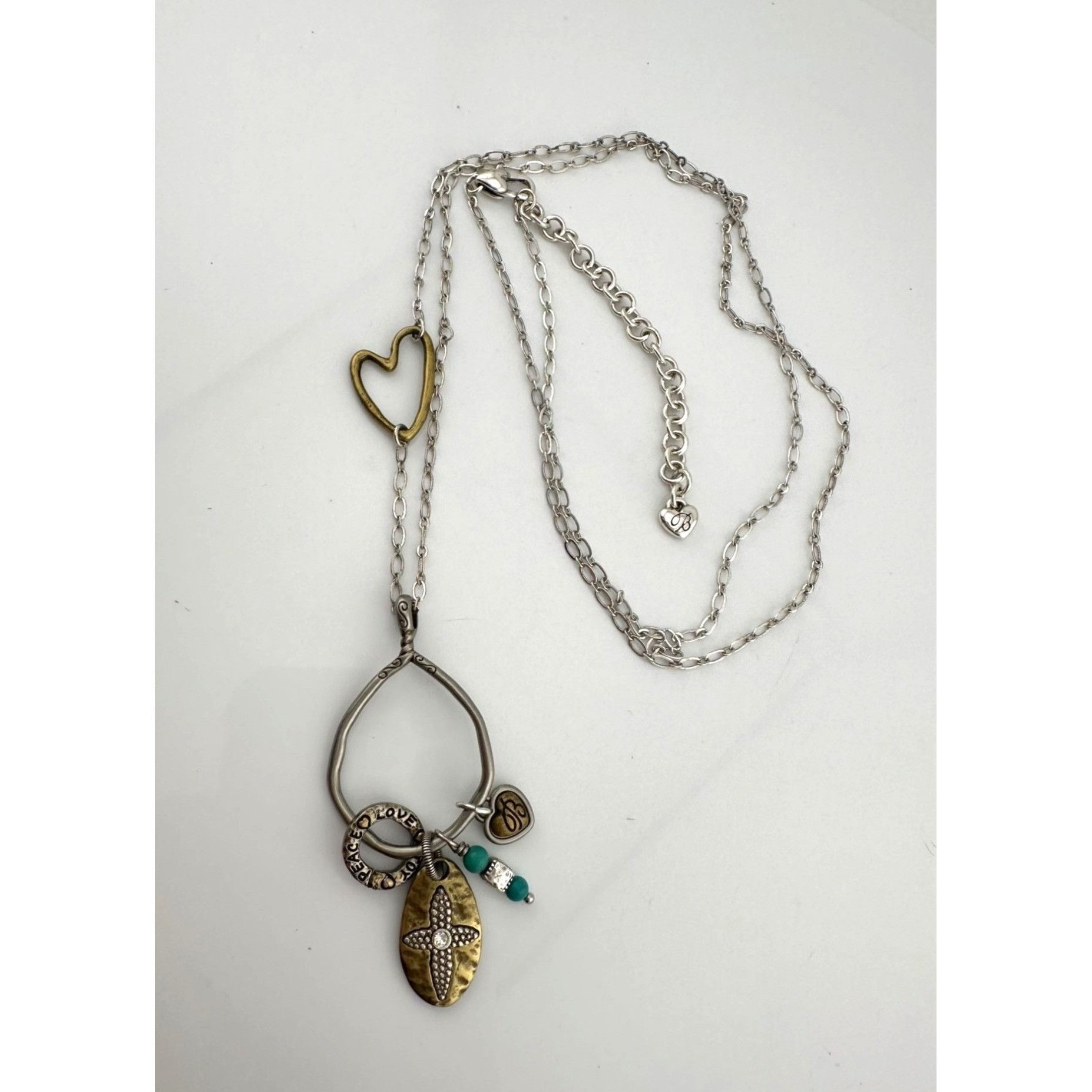 Brighton Brighton *BLESSED* Charm Necklace - Joy * Peace * Love with Size ONE SIZE - 4 Thumbnail
