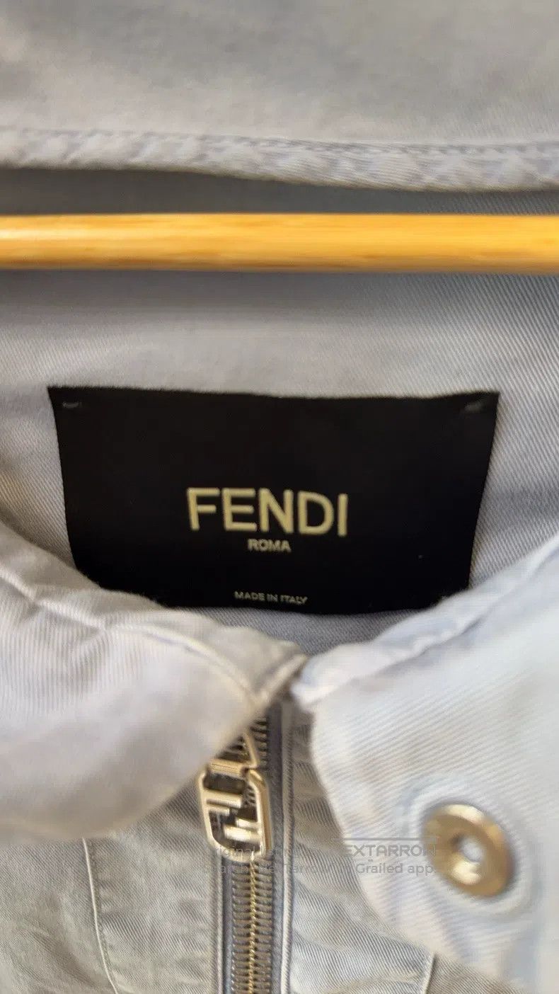 Fendi Fendi Men's Solid Color Hooded Zip-Up Long Sleeve Jacket Size US L / EU 52-54 / 3 - 3 Thumbnail