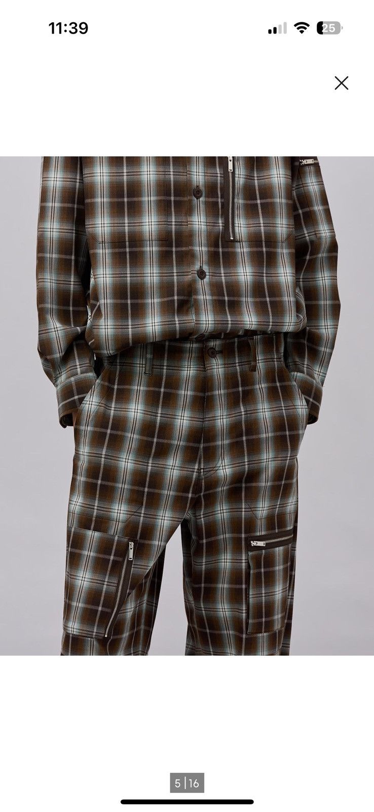 GU × Undercover × Uniqlo Zip Pocket Pants Plaid Size US 34 / EU 50 - 12 Thumbnail