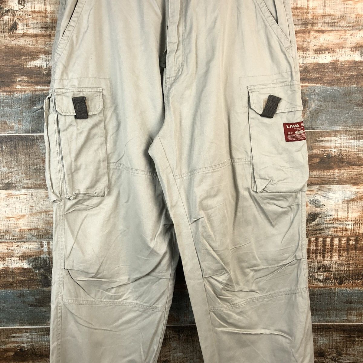 Japanese Brand Lava Bay Cream Cargo Multipocket Pants #A2539 Size US 35 - 5 Thumbnail
