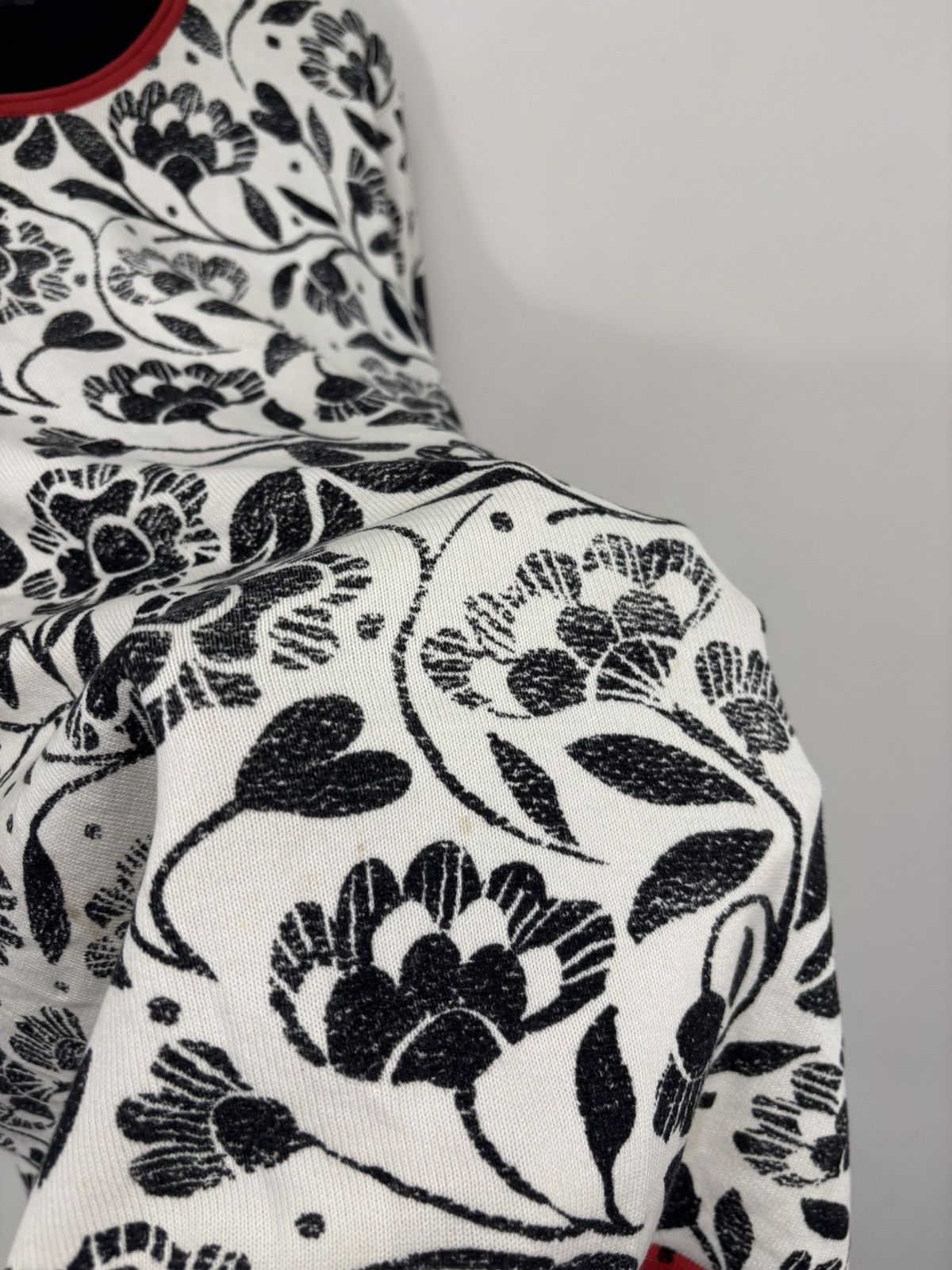 Gudrun Sjoden Gudrun Sjoden Women’s White/Black Floral Cotton Sweater Top Size L / US 10 / IT 46 - 7 Thumbnail
