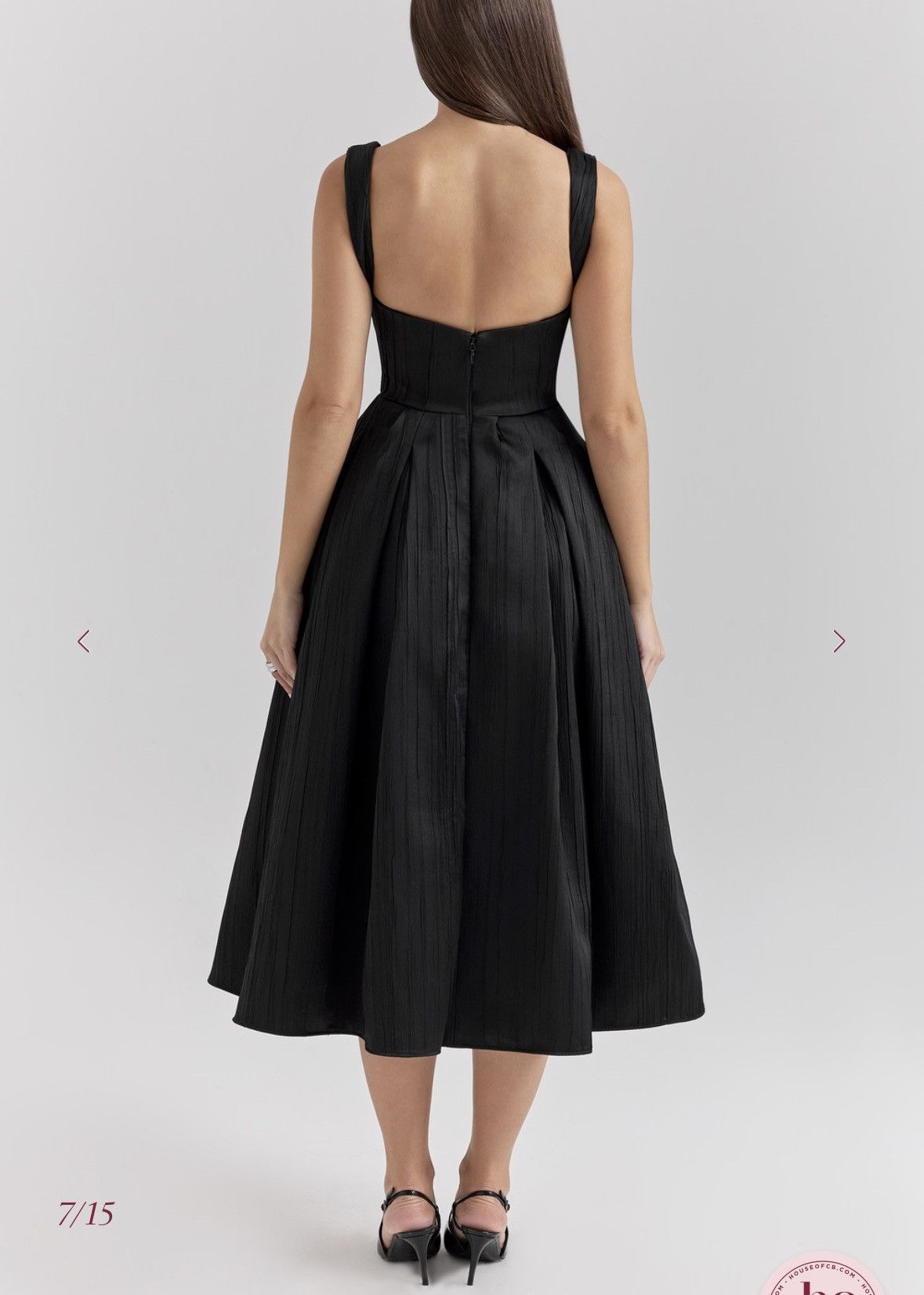 House of CB House of CB Isabeau Black Midi Dress Size L / US 10 / IT 46 - 4 Thumbnail