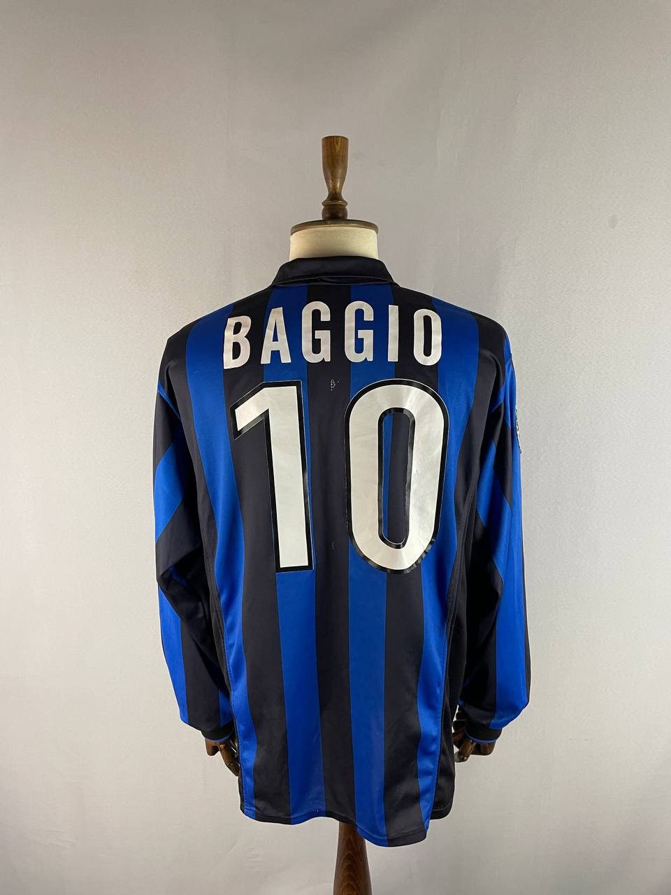 Nike Nike Vintage Long Sleeve Tee T Shirt Inter Milan 10 Baggio Size US XL / EU 56 / 4 - 11 Thumbnail
