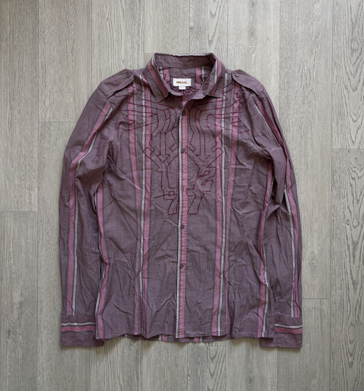 Diesel Diesel HP Pink Y2K Shirt Button Up Size US L / EU 52-54 / 3 - 1 Thumbnail