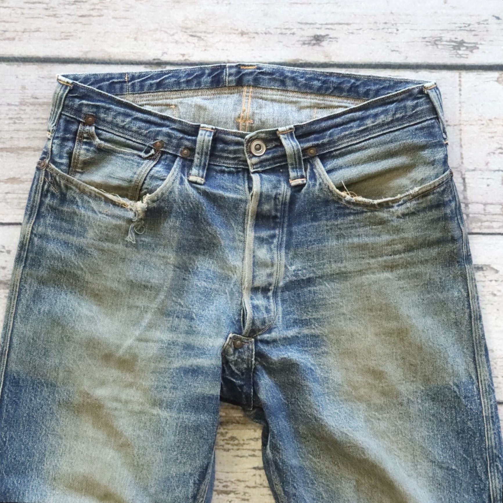 Vintage Vintage Heller's Cafe Larry's Collection Selvedge Denim Jeans Size 30 Size US 30 / EU 46 - 2 Thumbnail