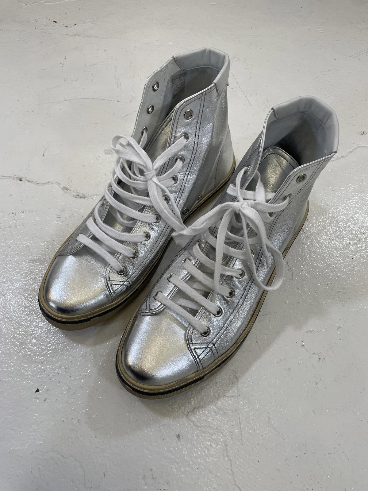 Saint Laurent Paris Saint Laurent Silver sneakers Size US 11 / EU 44 - 2 Thumbnail