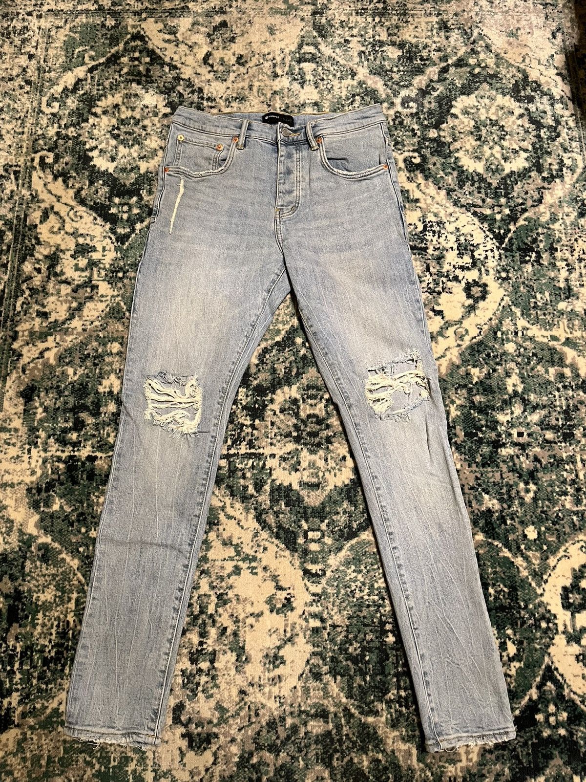 Purple Brand Purple Brand P002 Light Indigo Blowout Size US 31 - 1 Thumbnail
