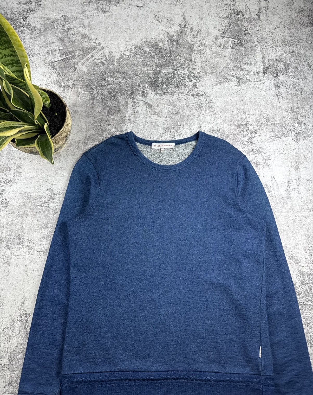 Orlebar Brown Orlebar Brown Blue Cotton Blank Basic Knit Luxury Hoodie Pullover Sweatshirt Size US XL / EU 56 / 4 - 4 Thumbnail