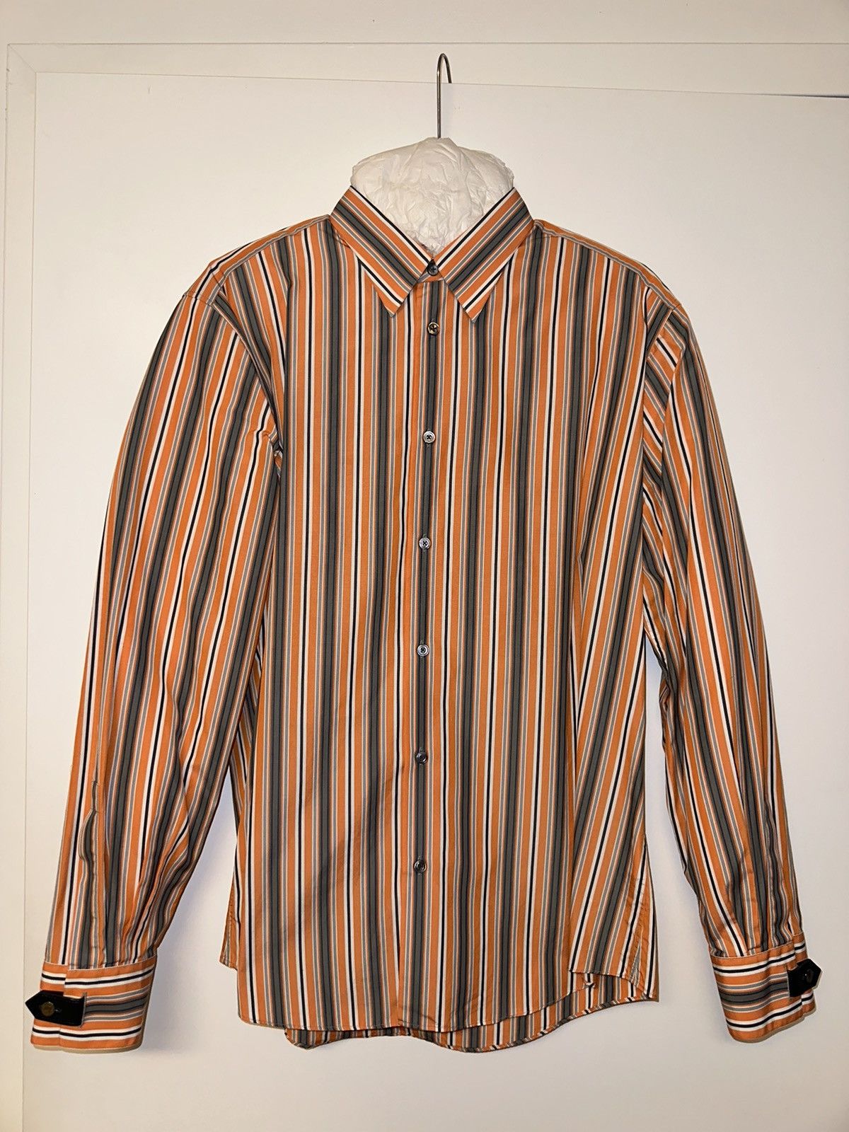 Hermes Men’s HERMES Striped Men's Shirt Cotton Shirt Collar 43/17 Size US L / EU 52-54 / 3 - 1 Thumbnail