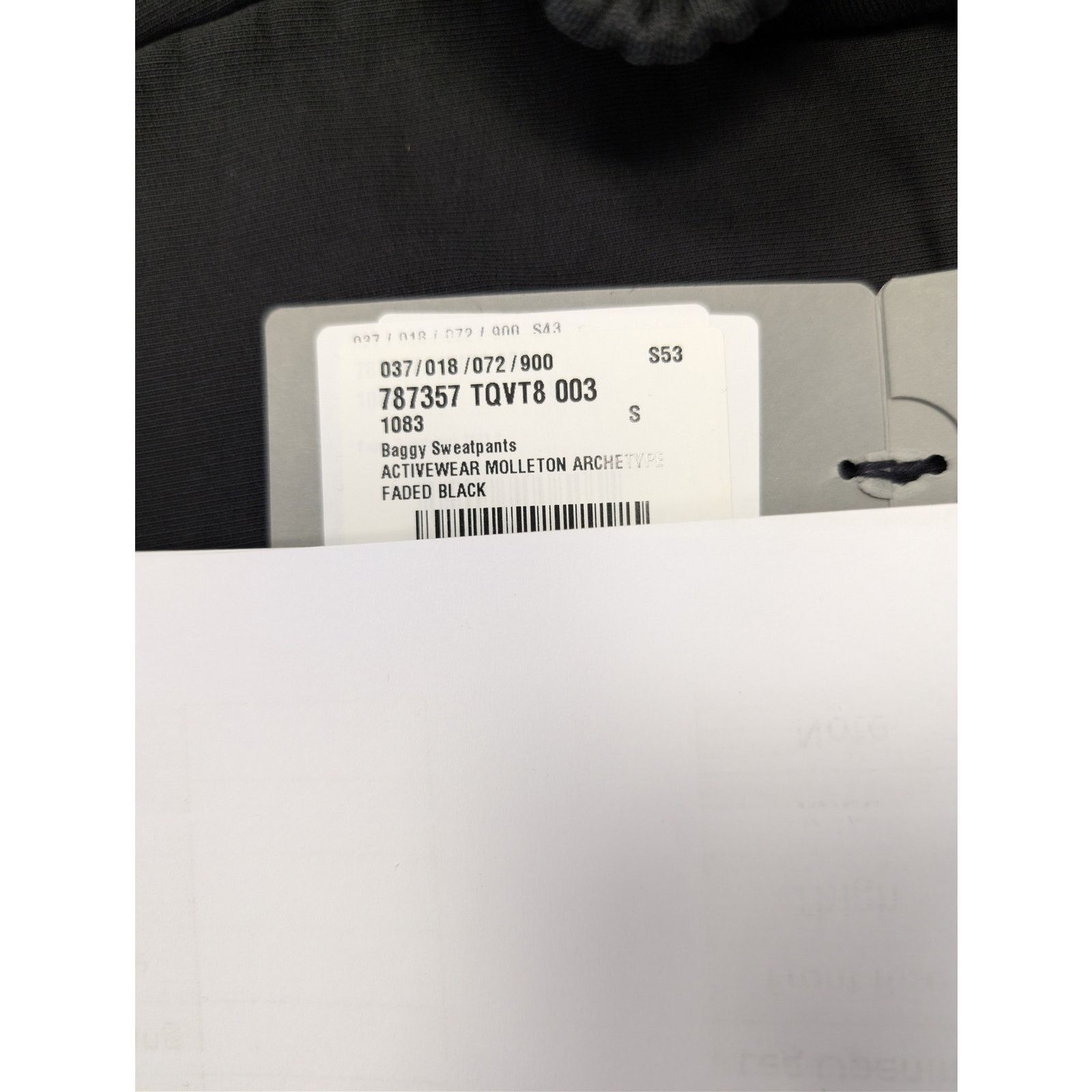 Balenciaga o1rshd1 Activewear Molleton Archetype Baggy Sweatpants Black Size US 30 / EU 46 - 23 Thumbnail