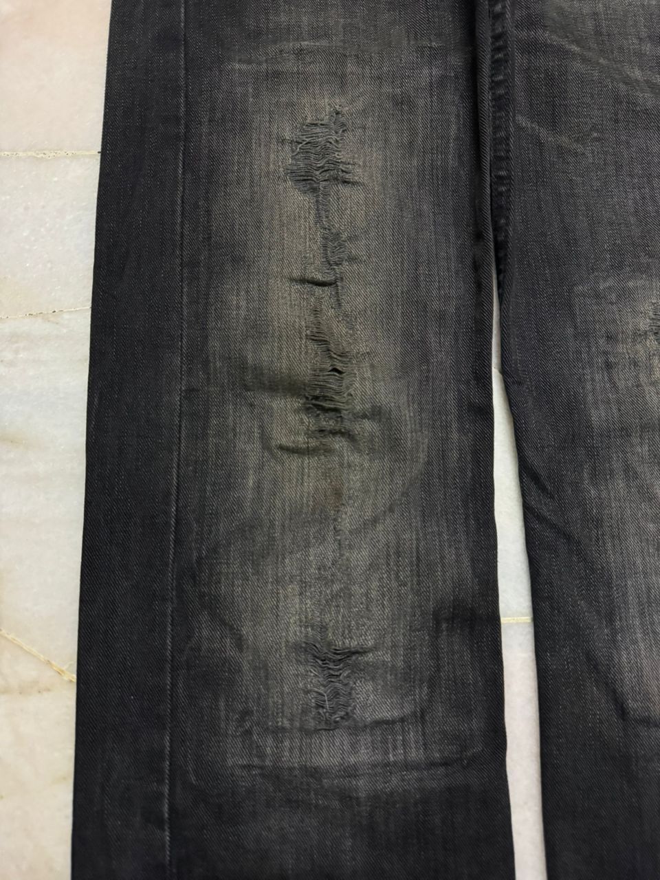 Lee 💥Insane💥Vintage Lee Rusty Mudwash Distressed Black Jeans Size US 29 - 8 Thumbnail