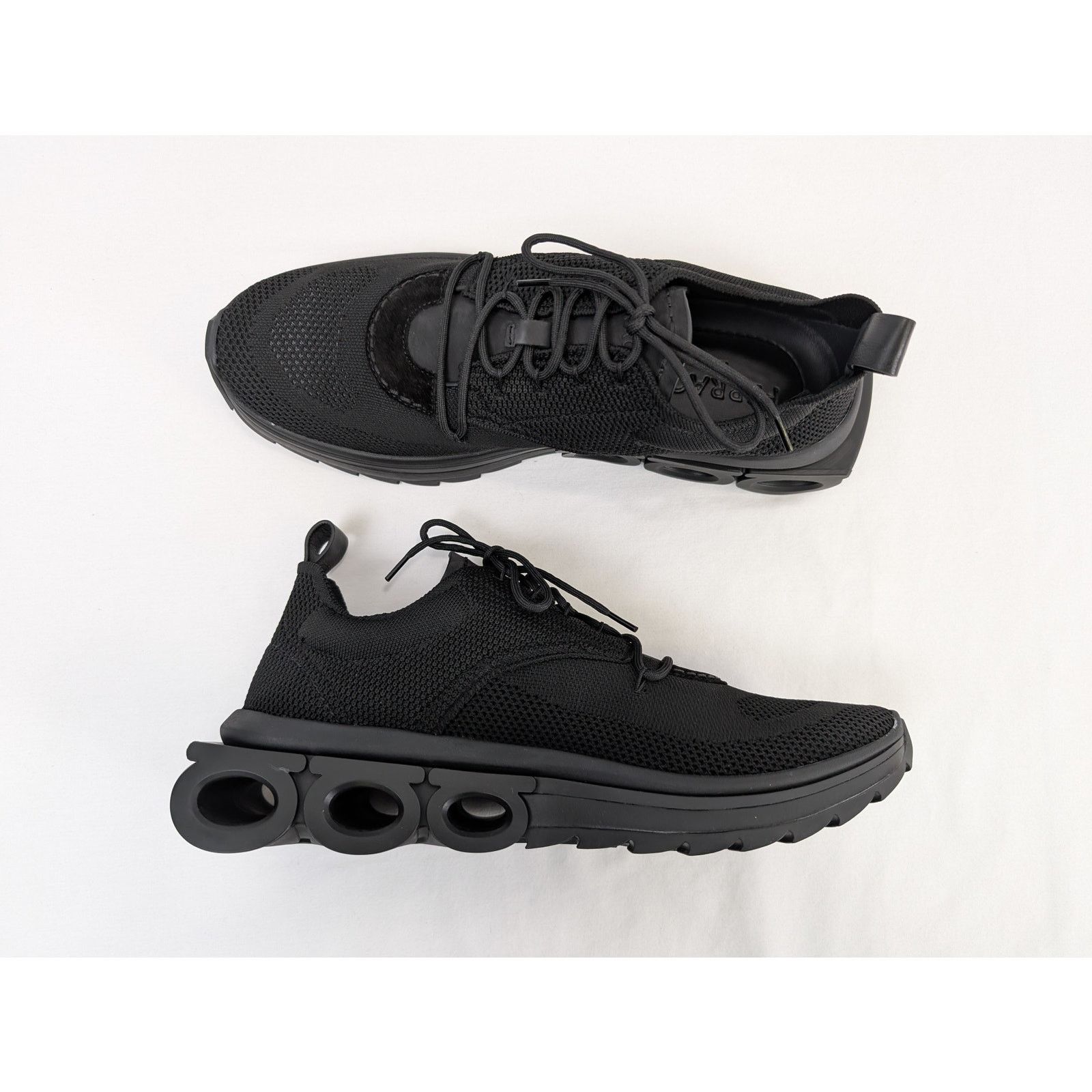 Salvatore Ferragamo o1rshd1 Nima Knit Men Shoes Fashion Sneaker in Black Size US 11 / EU 44 - 1 Thumbnail