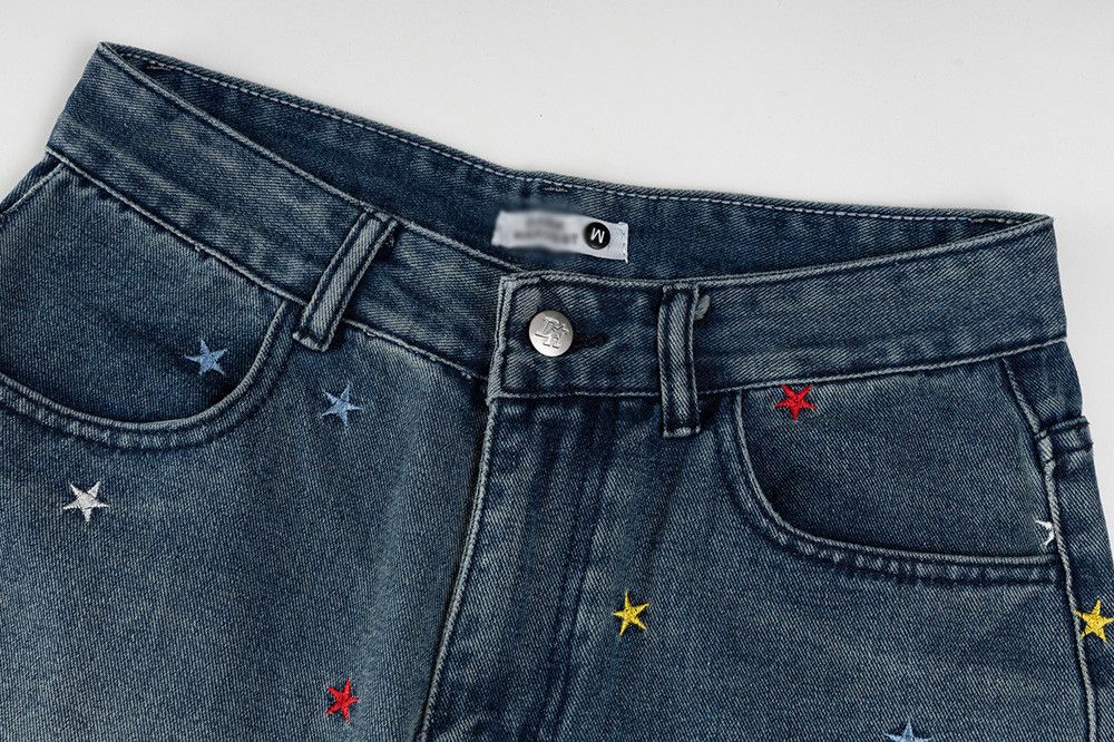 Jean Men's washed vintage loose straight star jeans Size US 32 / EU 48 - 3 Thumbnail
