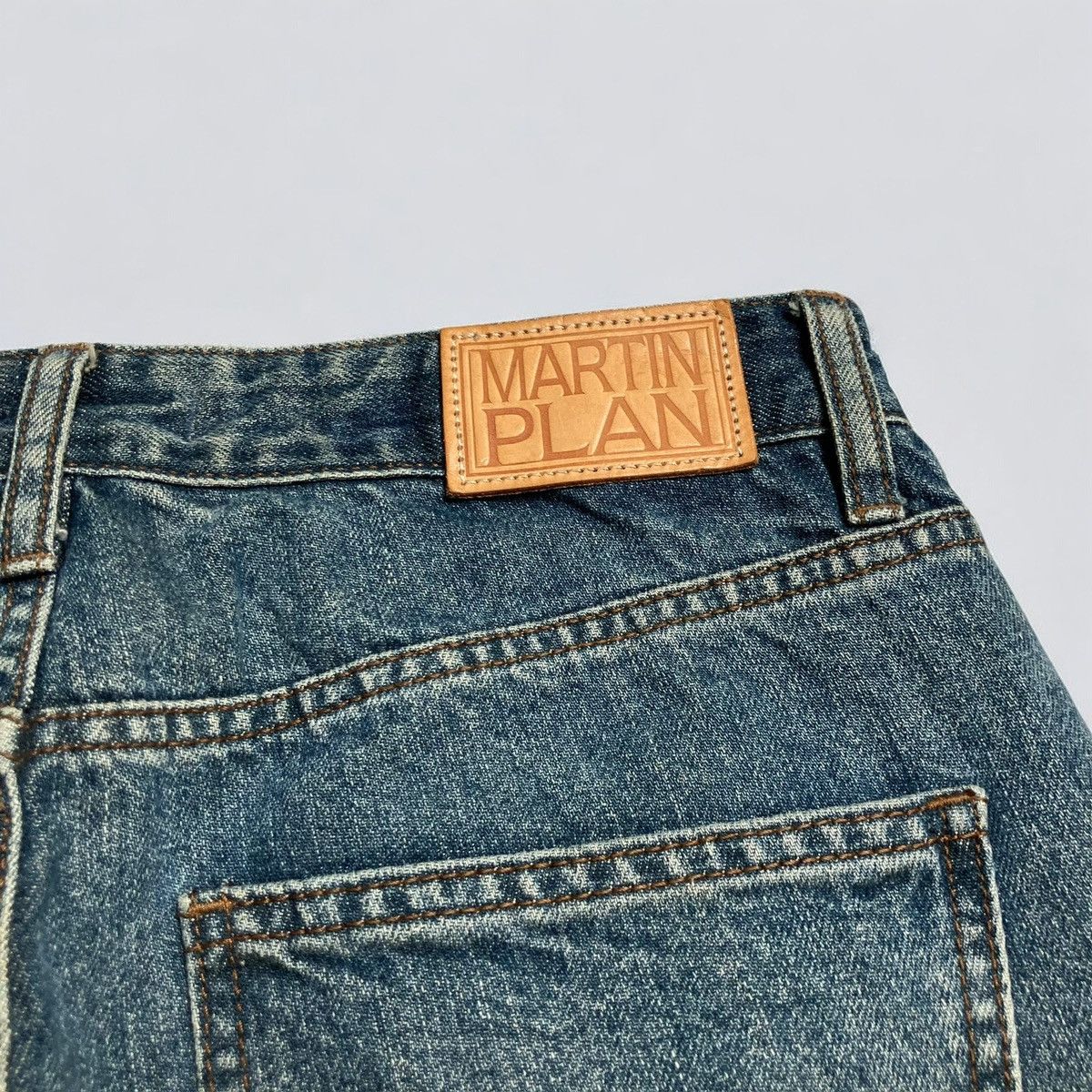 Japanese Brand MARTIN PLAN Flared Two Tone Jeans💥 Size US 29 - 7 Thumbnail