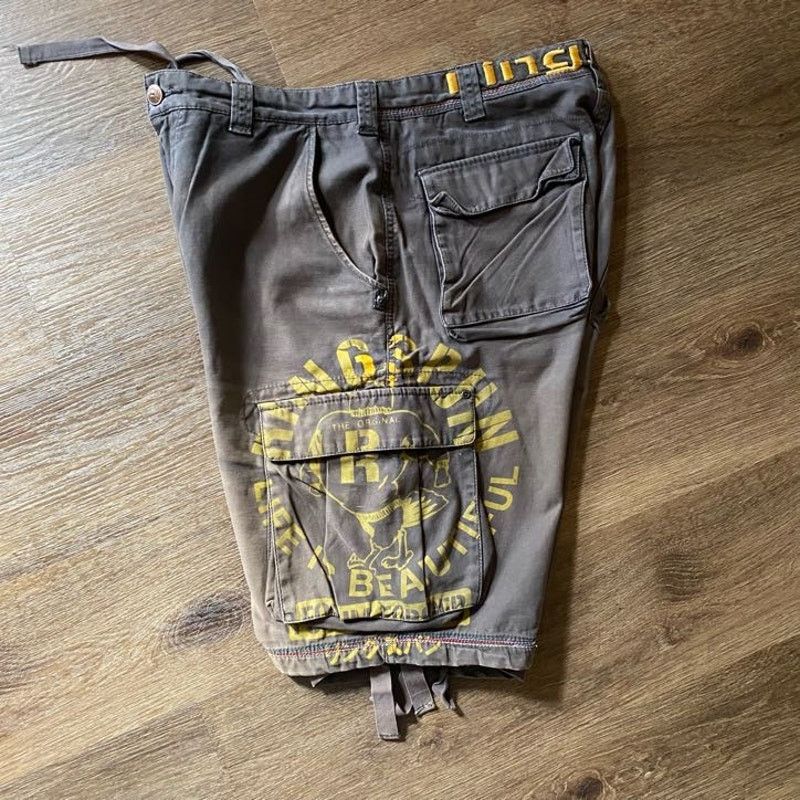 Vintage Vintage Y2K Ringspun Cargo Shorts Size US 36 / EU 52 - 4 Thumbnail