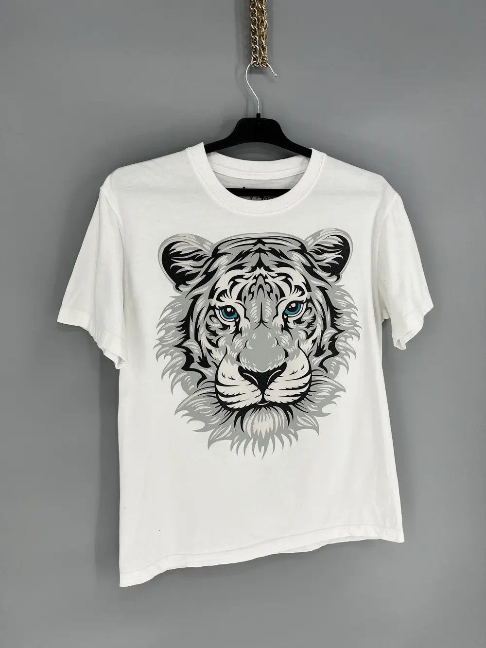 Band Tees × Vintage Vintage Y2K 90s Painted Tiger Face Graphic T-shirt Size US M / EU 48-50 / 2 - 2 Thumbnail