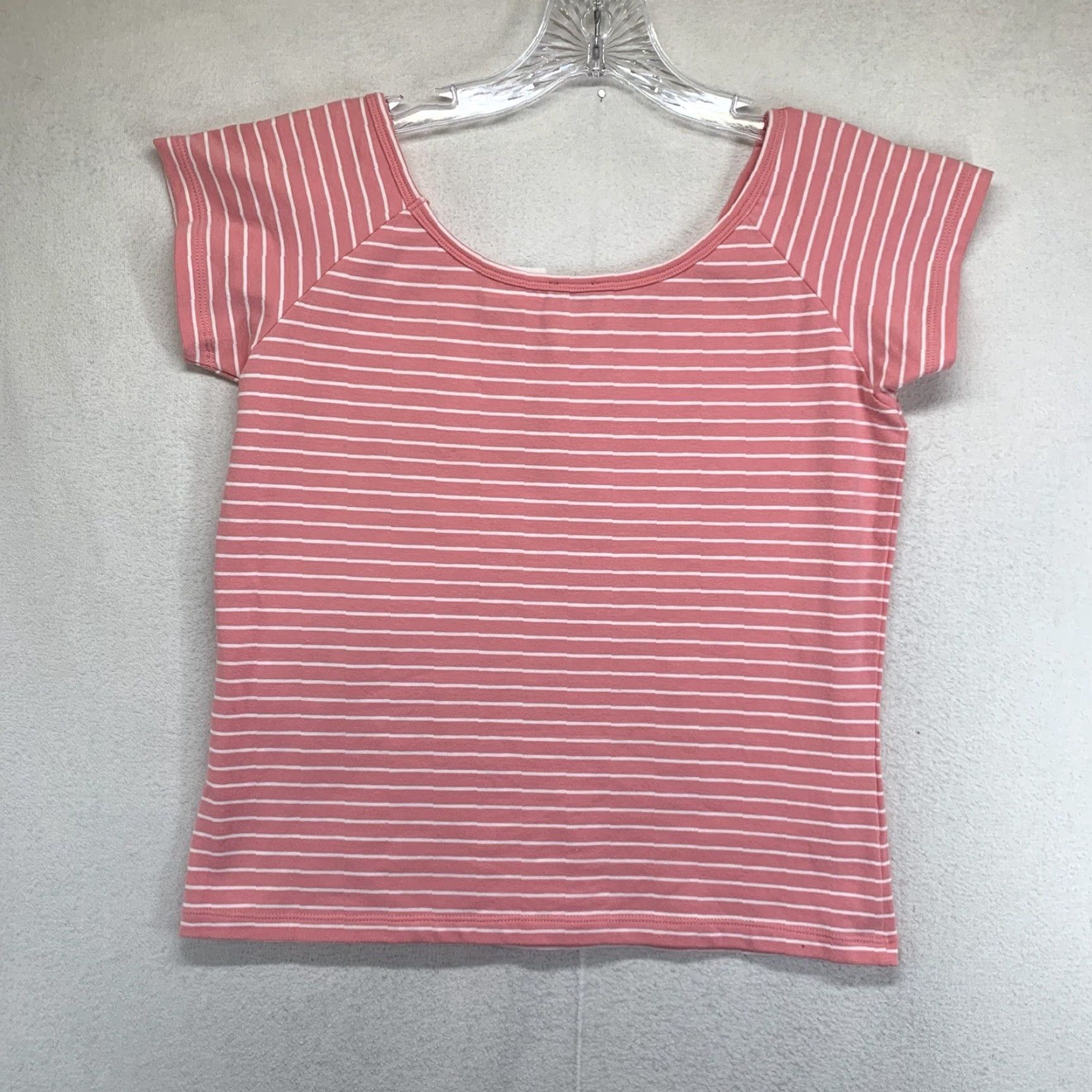 Pinko Sigrid Olsen Sport Women's T-Shirt Small Pink White Stripes Summer Beach Casual Stretch 2020s Size S / US 4 / IT 40 - 2 Thumbnail