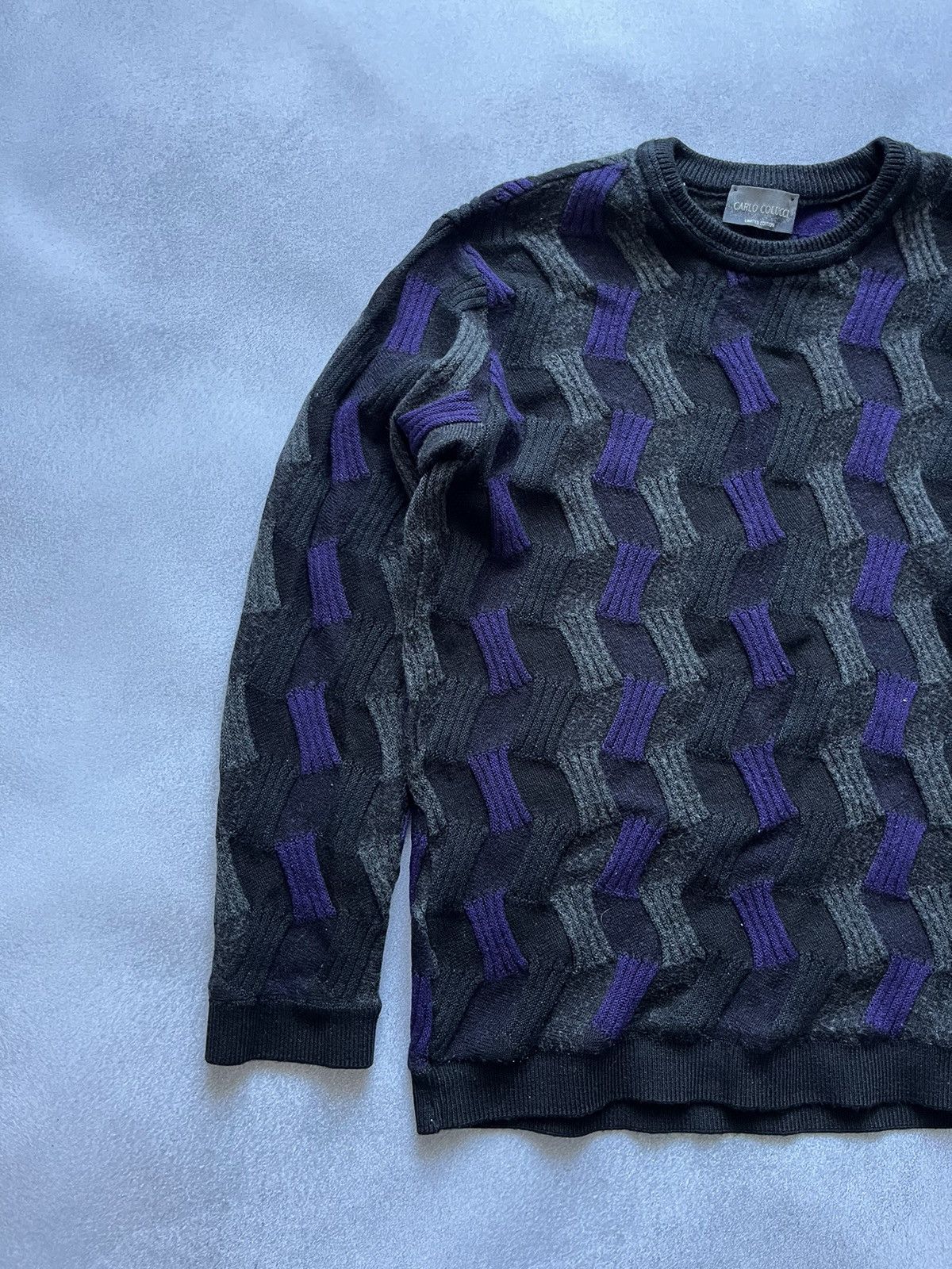 Other Vintage Carlo Colucci Luxury Sweater Coogi Style Size US L / EU 52-54 / 3 - 4 Thumbnail