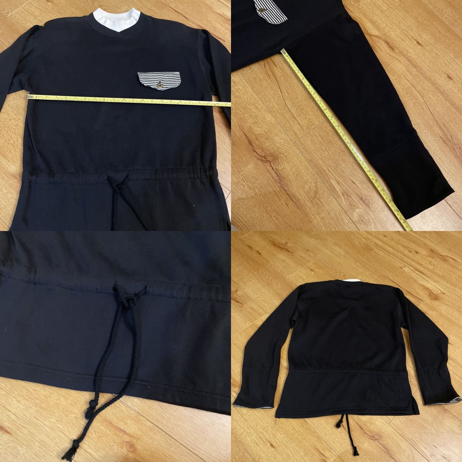 Vintage VINTAGE Chic Navy Sweatshirt Nautical Tie Waist Pocket Turtleneck Sweater USA S Mens Size S / US 4 / IT 40 - 8 Thumbnail