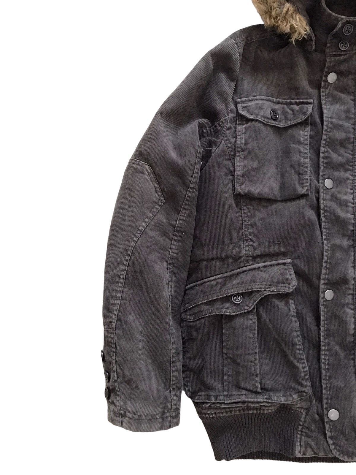 Diesel Diesel M65 Corduroy Shadow Faux Fur Hooded Jacket Size US S / EU 44-46 / 1 - 2 Thumbnail