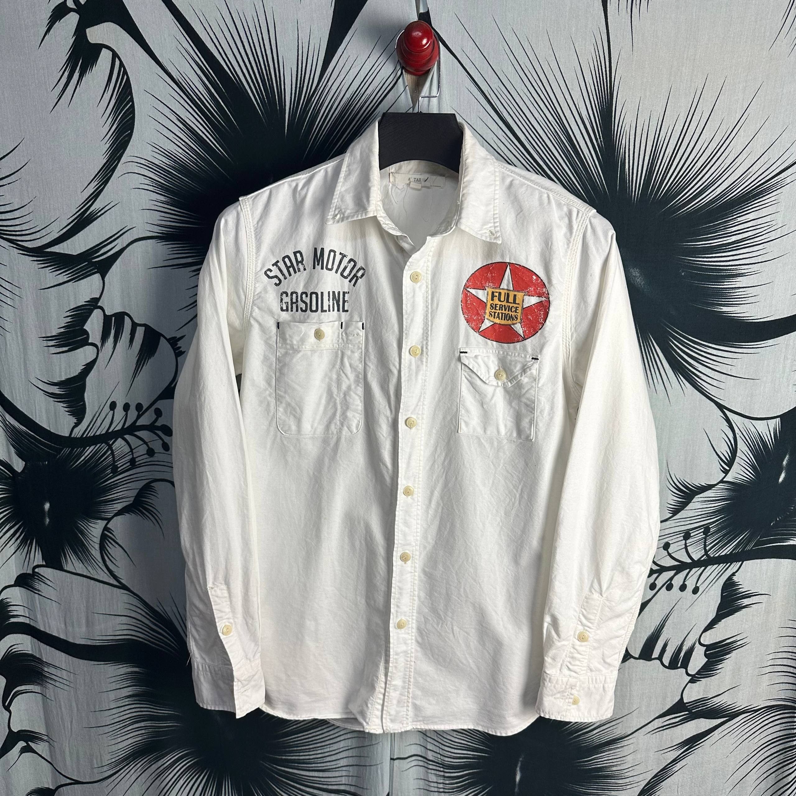 Vintage Star Motor Gasoline Racing Button Retro Vintage Shirt Size US M / EU 48-50 / 2 - 1 Thumbnail