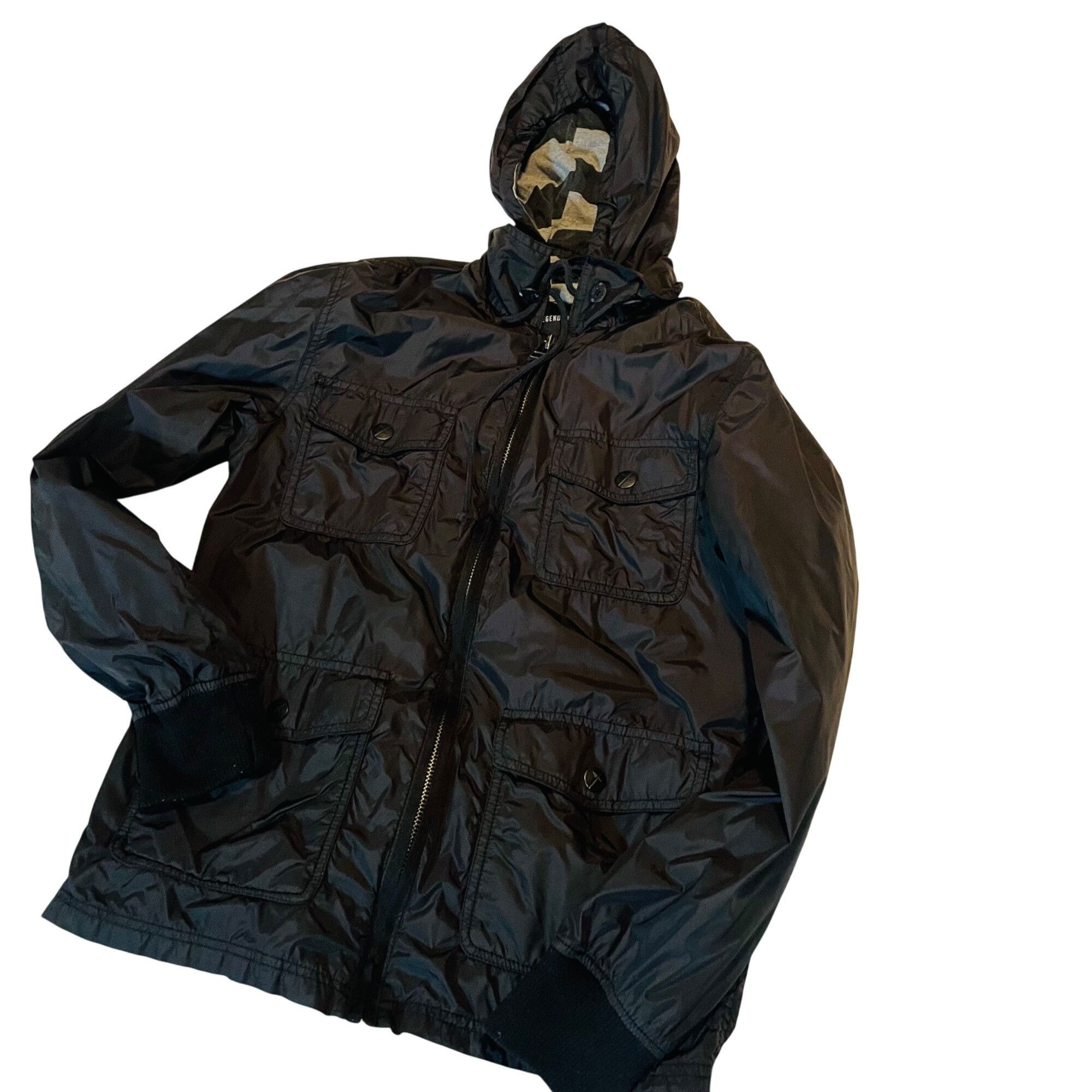 Other Womens Legendar Goods Hooded Jacket M Black Polyamide & Cott Size M / US 6-8 / IT 42-44 - 3 Thumbnail