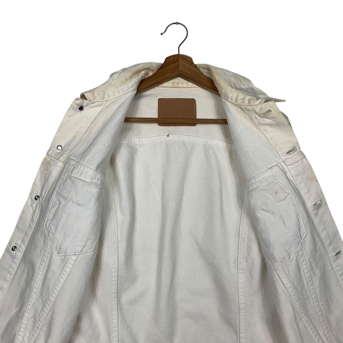 Japanese Brand DOMINGO SPELLBOUND Type 3 White Denim Jacket #2096-C91 Size US M / EU 48-50 / 2 - 12 Thumbnail