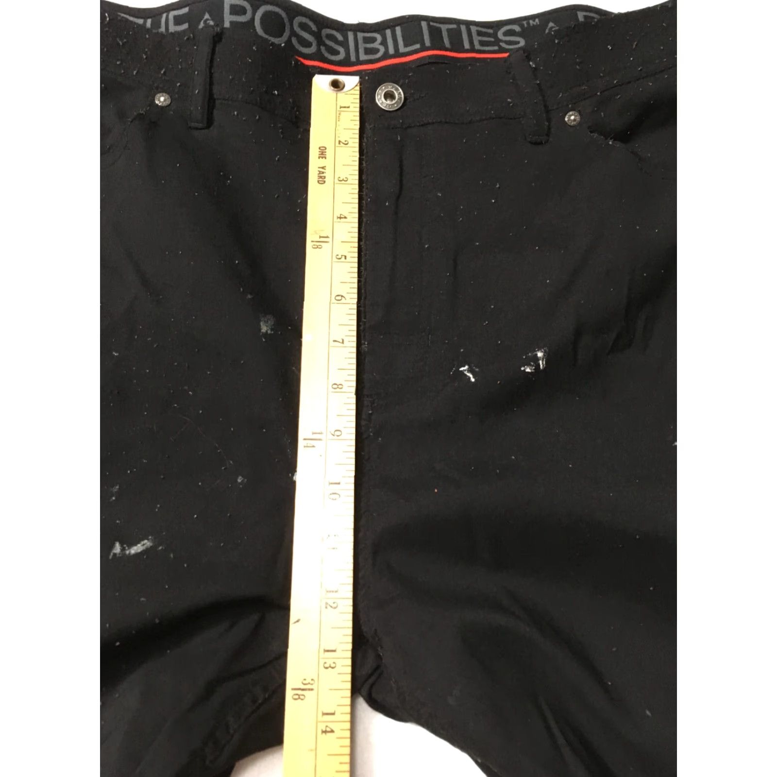 Vintage Gerry Pants Men 40 X 30 Stretch Black Distress Chino Flat Front Regular Straight Size US 40 / EU 56 - 3 Thumbnail