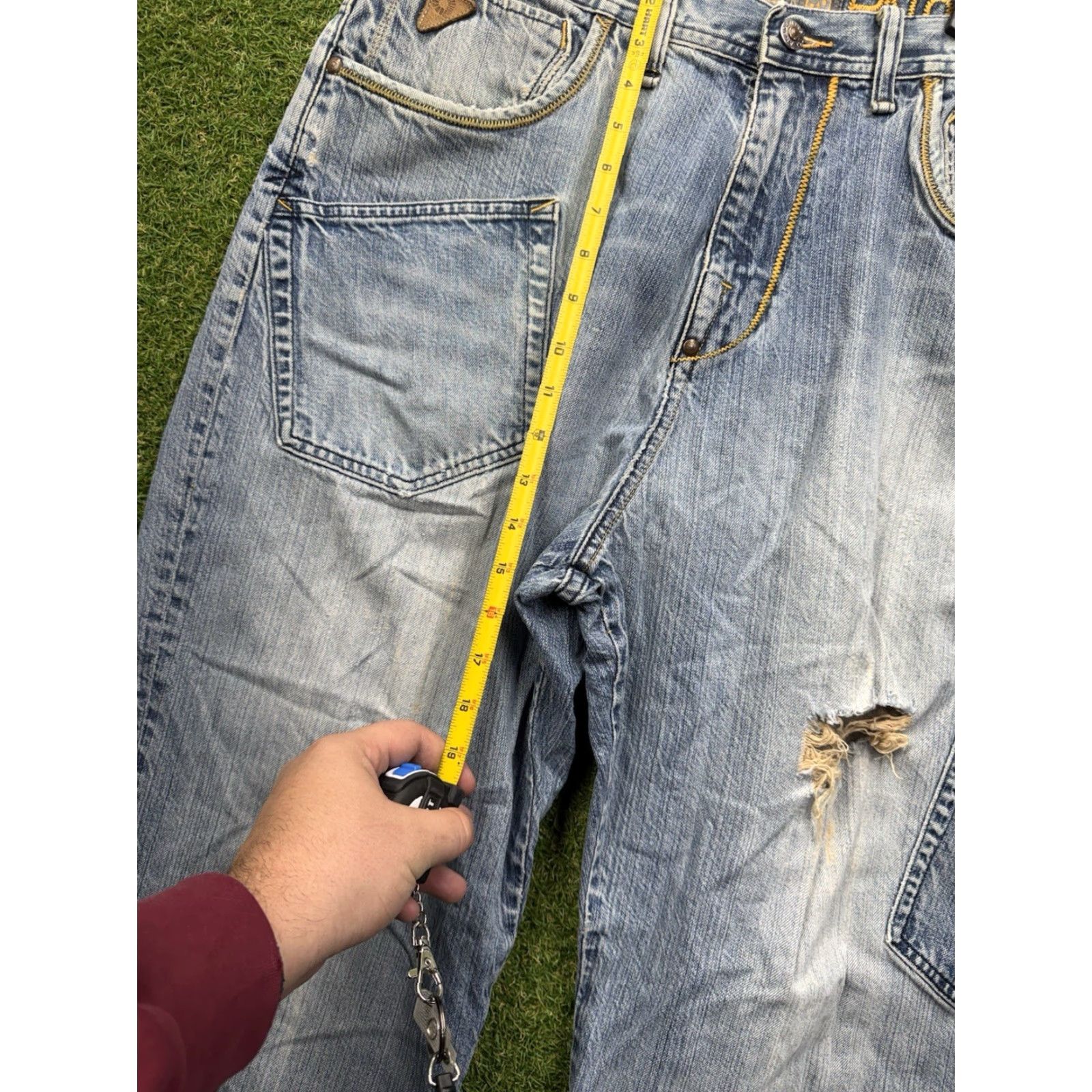 Akademiks VINTAGE Akademiks Jeans Mens 36x30 Baggy Grunge 90s Y2K Denim Blue 5-Pocket Relaxed Rise High Jeans Mens Size US 36 / EU 52 - 6 Thumbnail