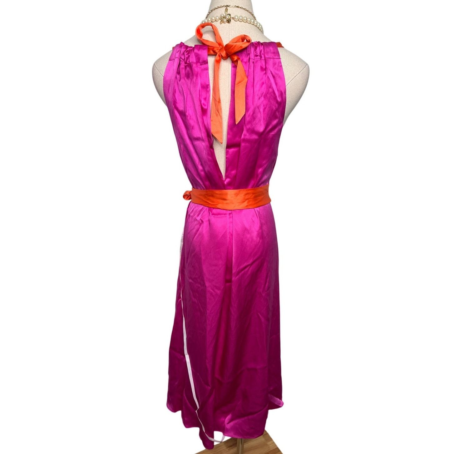 Cynthia Rowley Cynthia Rowley Salerno Silk Halter Dress pink orange size S Size S / US 4 / IT 40 - 10 Thumbnail