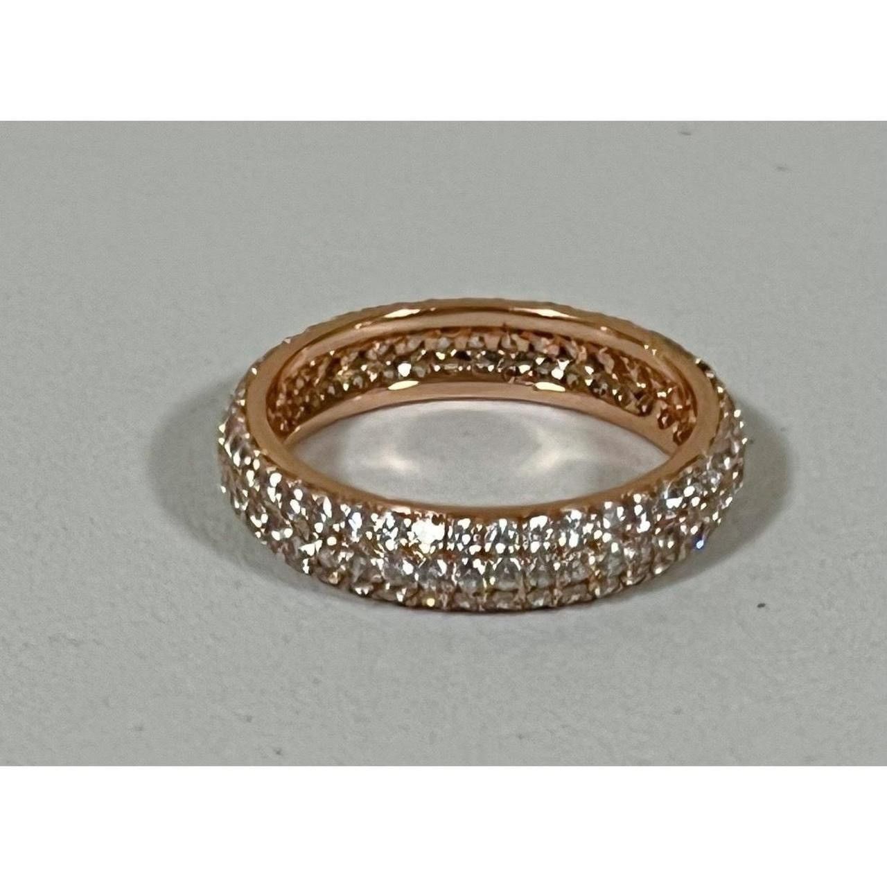 Gold Diamond Diamonds Bling Glam Band Ring Jewelry Size 8 🤎✨