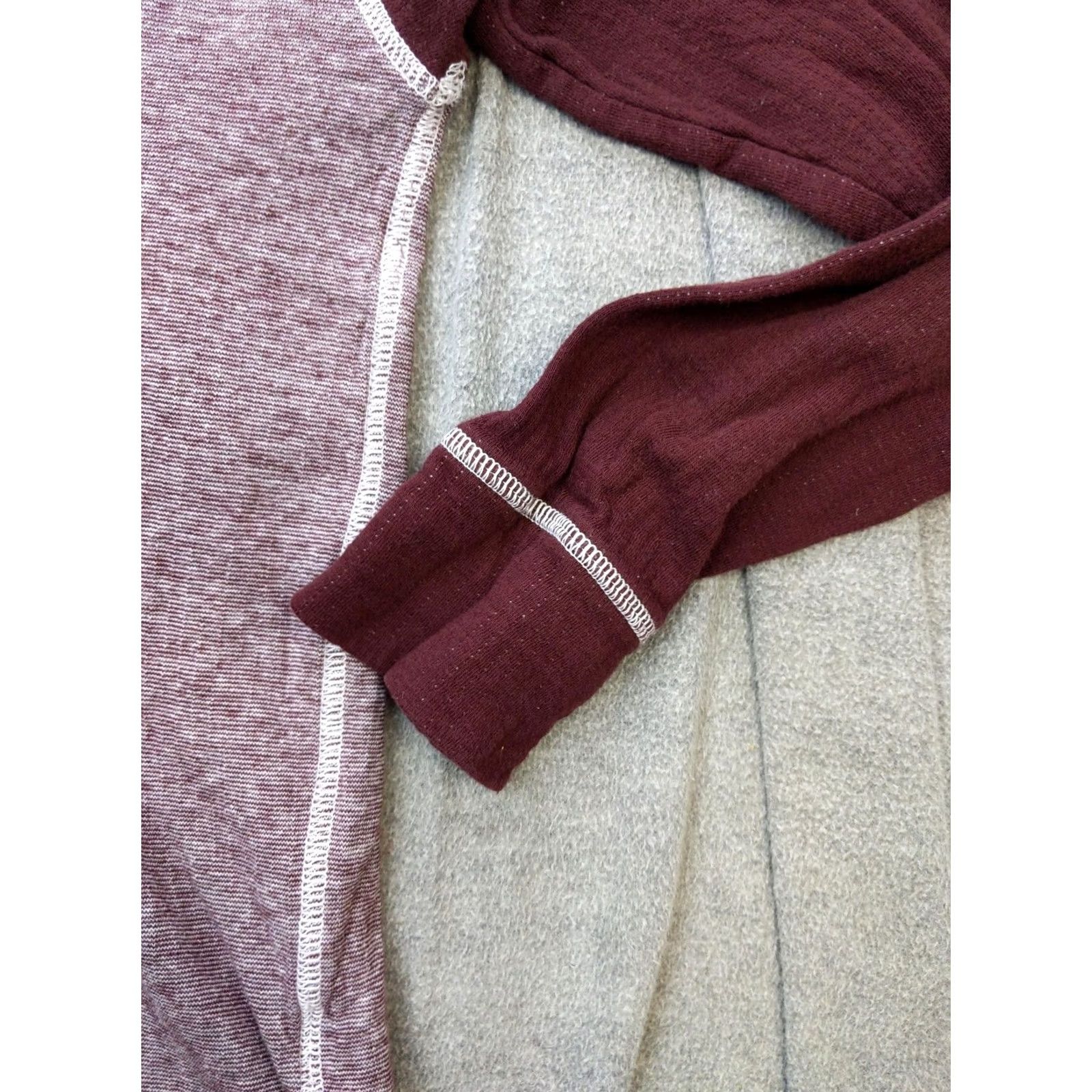 BKE BKE Hoodie Mens Large Red Heather Raglan Long Sleeve Lightweight Pullover B4348 Size US L / EU 52-54 / 3 - 2 Thumbnail