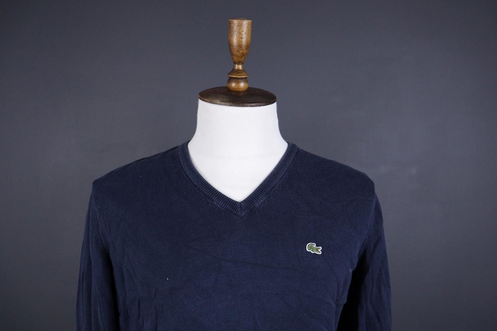 Lacoste Lacoste Blue Cotton Knit Long Sleeve Sweater Size 5 / L Size US L / EU 52-54 / 3 - 2 Thumbnail