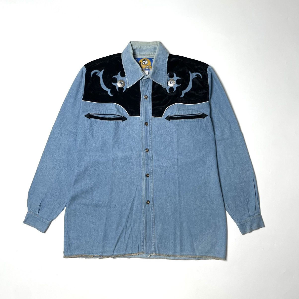 Vintage Lobo Riders’s Two Tone Western Shirt Size US L / EU 52-54 / 3 - 2 Thumbnail
