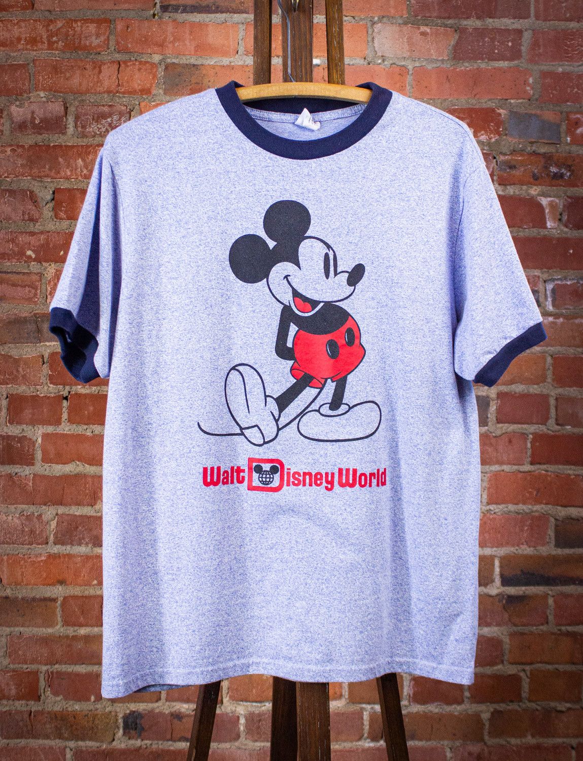 Vintage Vintage Mickey Mouse Graphic Ringer T Shirt 80s Size US XL / EU 56 / 4 - 1 Thumbnail