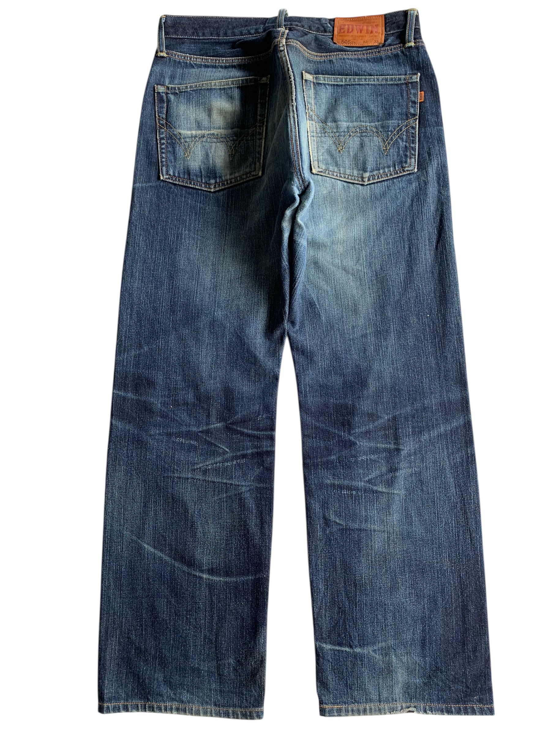Kapital EDWIN SELVEDGE 505zx FADED &RUSTY DISTRESSED DENIM Size US 33 - 4 Thumbnail