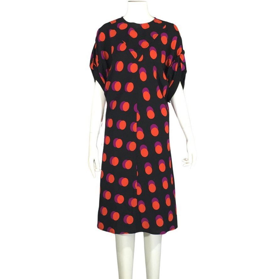 Louis Vuitton Louis Vuitton 2015 Polka Dot Black Silk Dress Knee-Length Dr Size XXS / US 00 / IT 34 - 1 Thumbnail