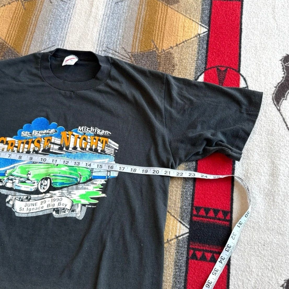 Jerzees VINTAGE 1990 Cruise Night Hot Rod Car T-Shirt Size L Jerzees Men Black 90s Cars Shirt Size US L / EU 52-54 / 3 - 6 Thumbnail