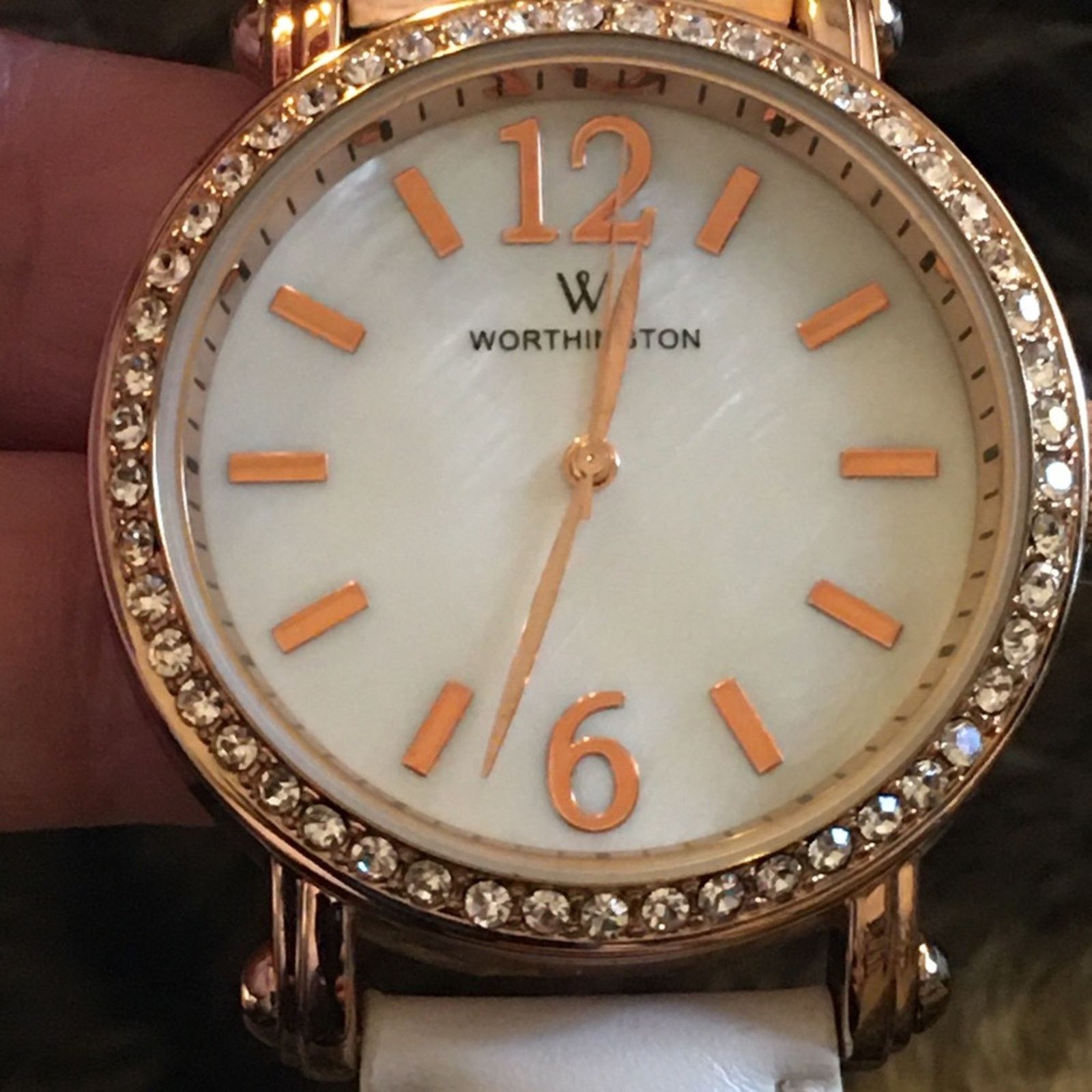 Worthington Ladies Worthington white leather band watch Size ONE SIZE - 7 Thumbnail