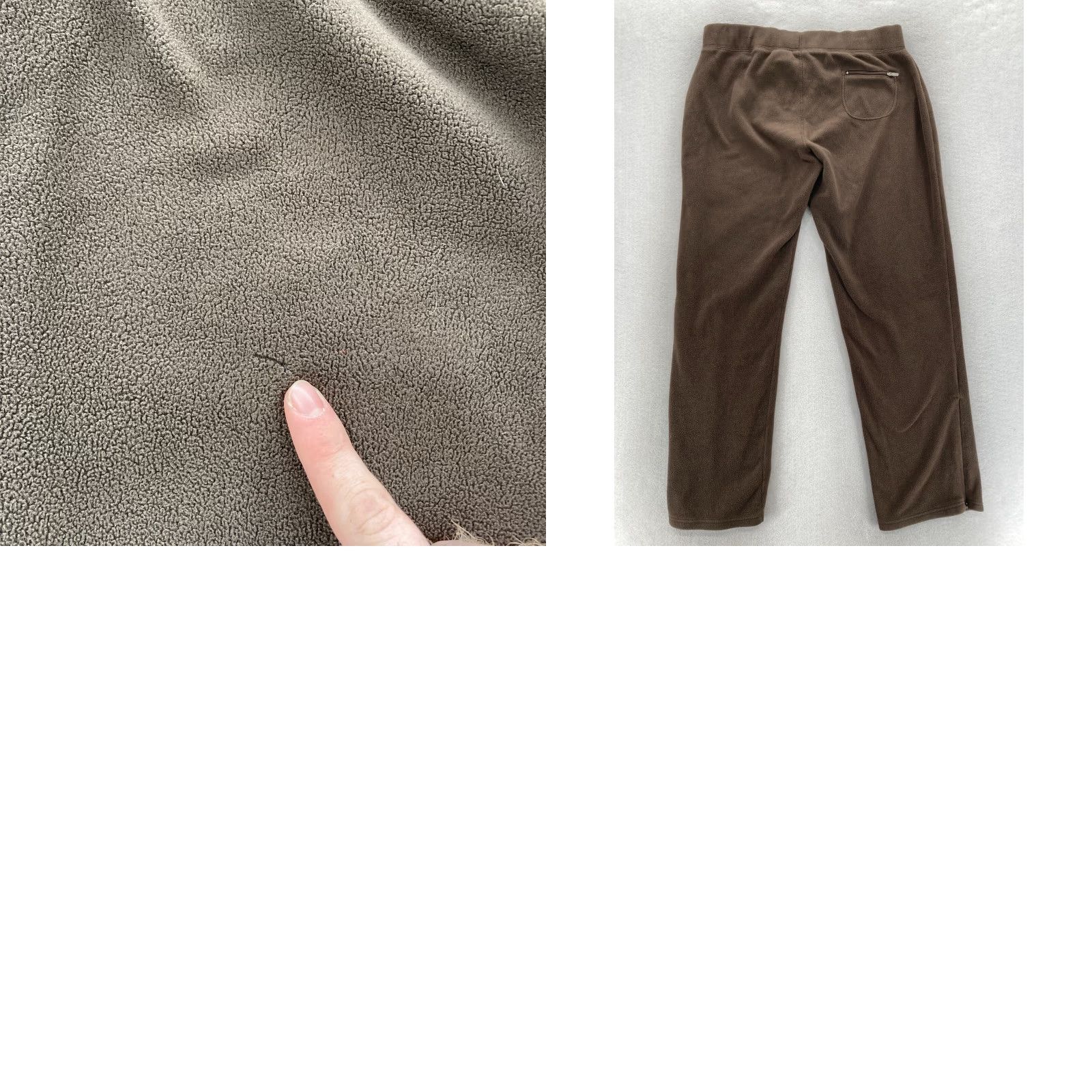 Nike VINTAGE Nike Fleece Sweatpants Women's XL Brown Ankle Zip Pull On Straight Y2K Role: 80s 90s? Size 40" / US 18 - 9 Thumbnail